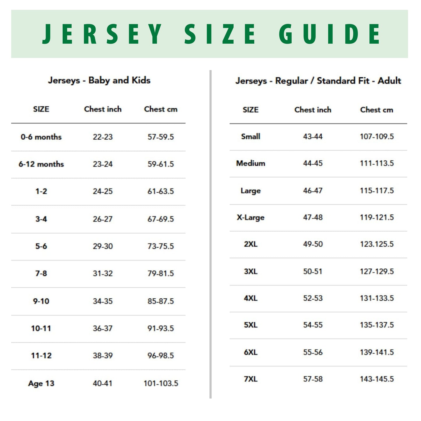 The Kano Foundation 2026/27 Home Jersey Size Guide