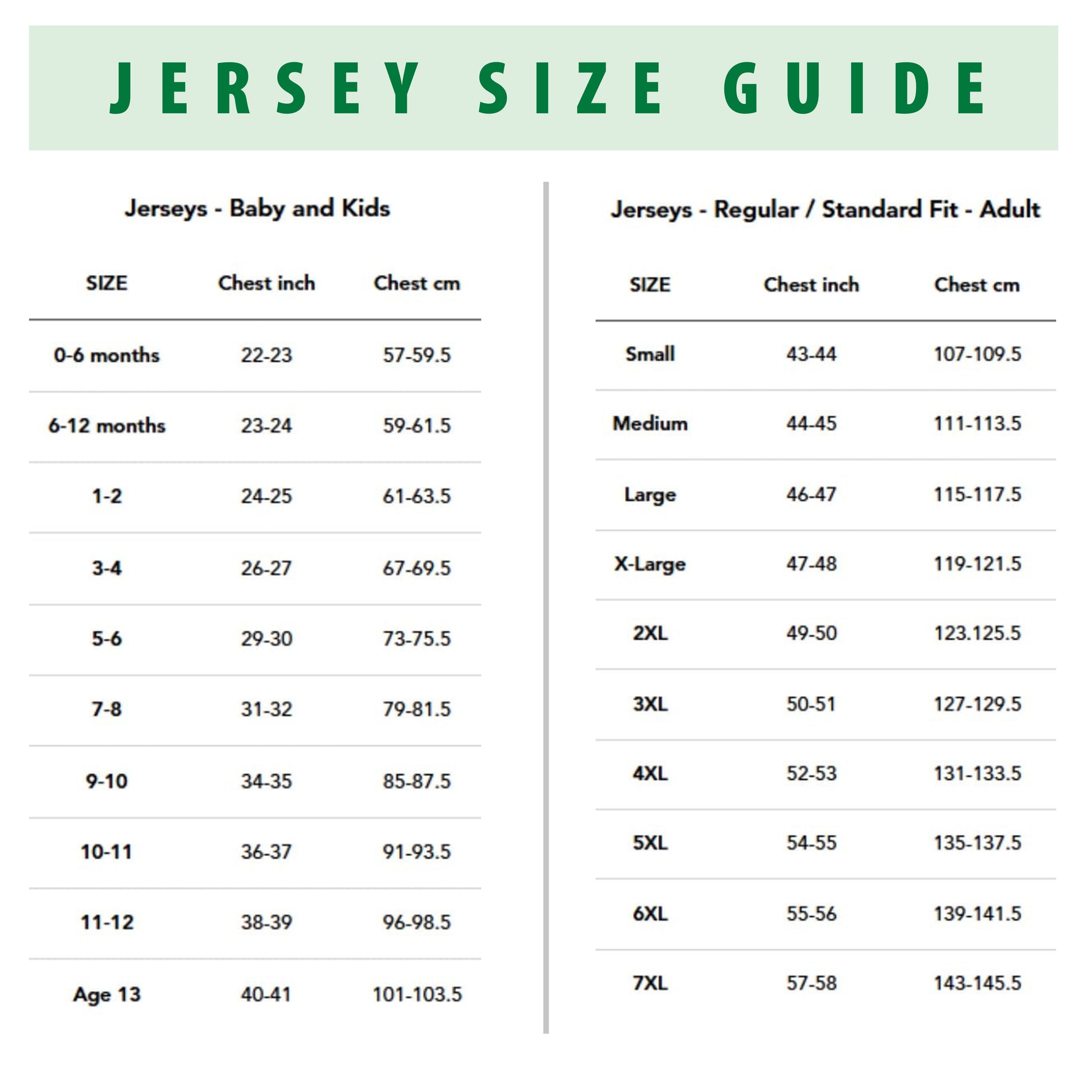 The Kano Foundation 2026/27 Home Jersey Size Guide