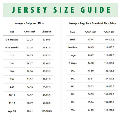 The Kano Foundation 2026/27 Home Jersey Size Guide